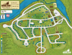 Campground Map | Hidden Acres Campground Campsites